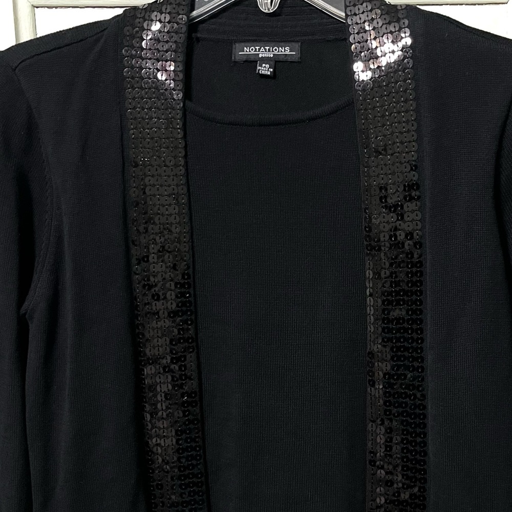 EUC. NOTATIONS women’s sweater. Black. Size.PS. - Picture 2 of 3